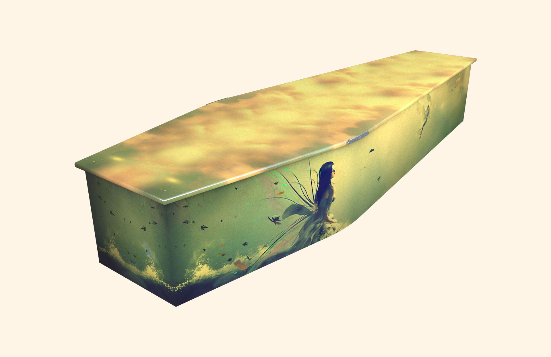 Fairy Girl design on a traditional coffin