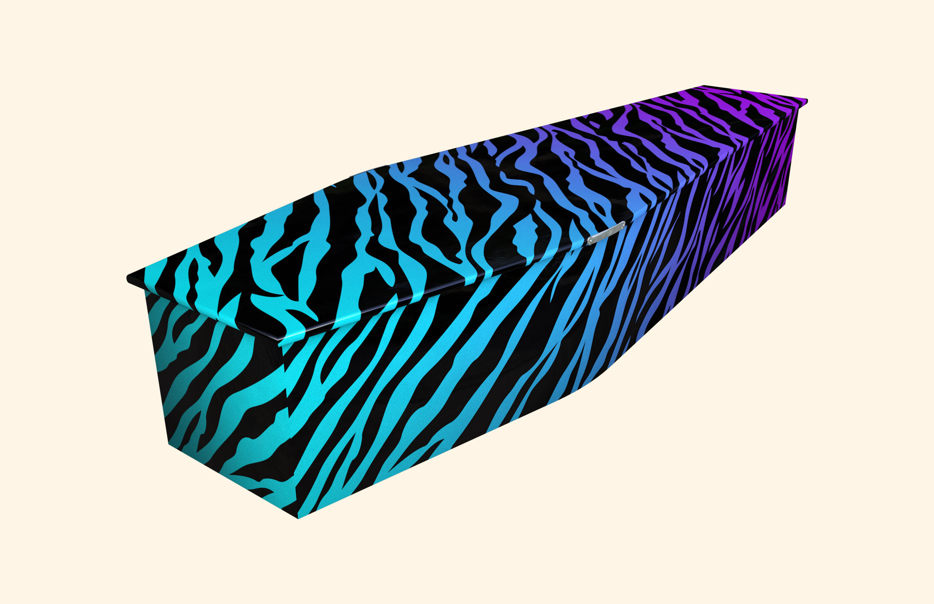 Ribbon Inspiration design on a traditional coffin