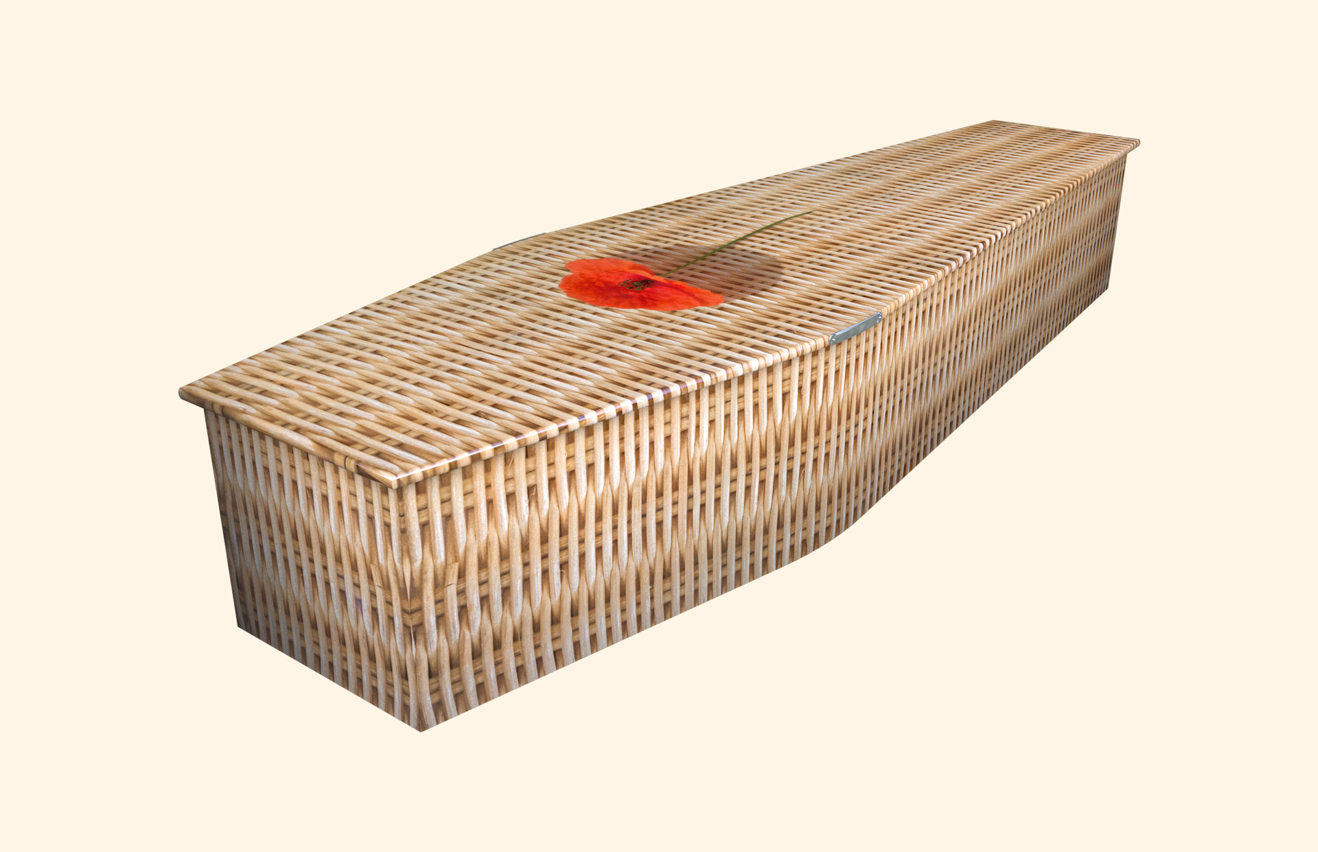 Wicker Basket with Poppy