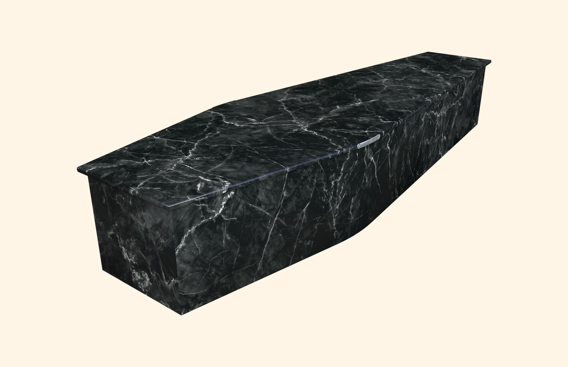Black Marble design on a traditional coffin