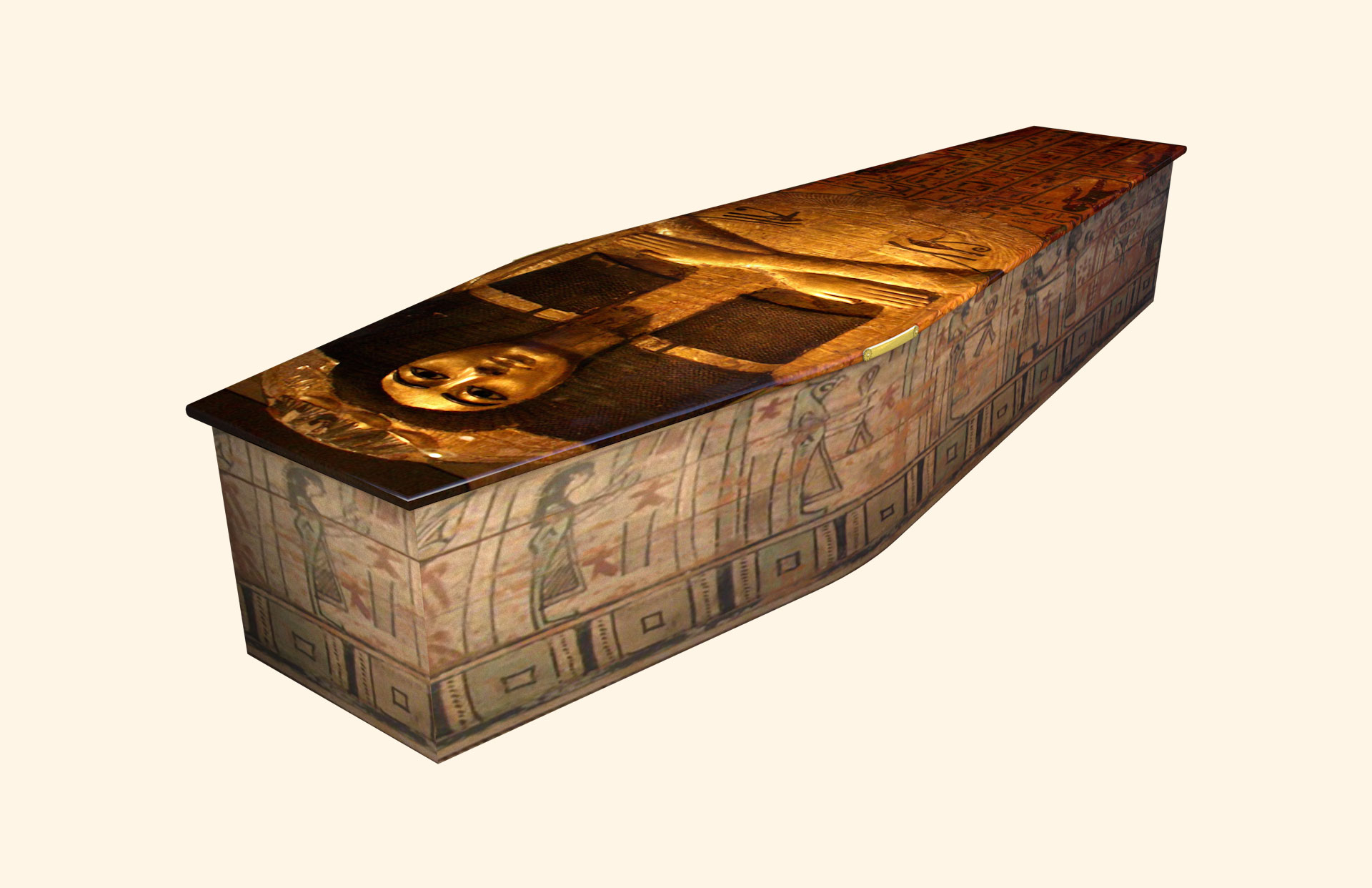 Cleopatra design on a traditional coffin