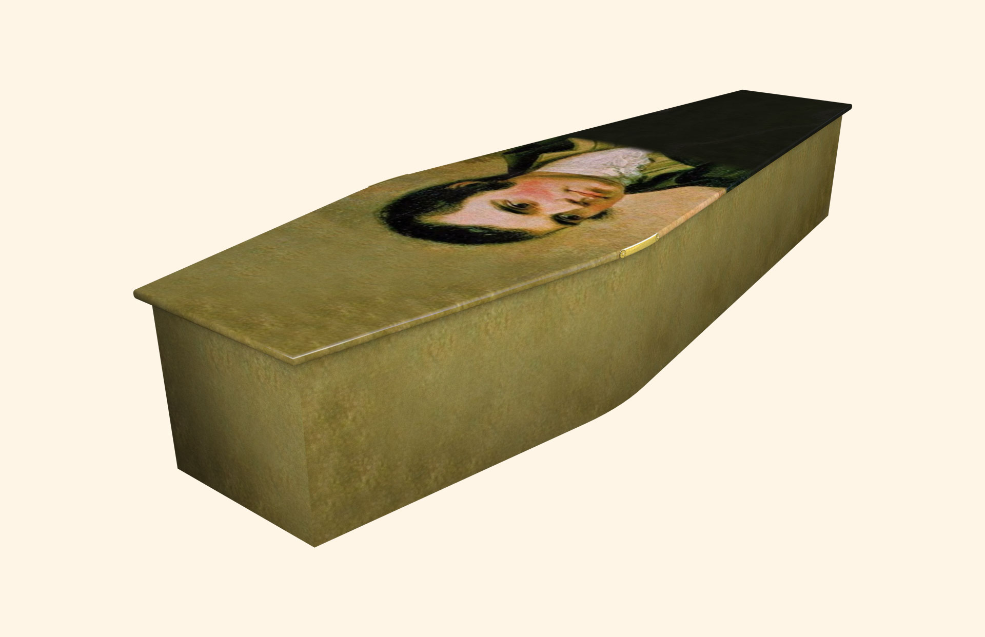 Robert Burns design on a traditional coffin