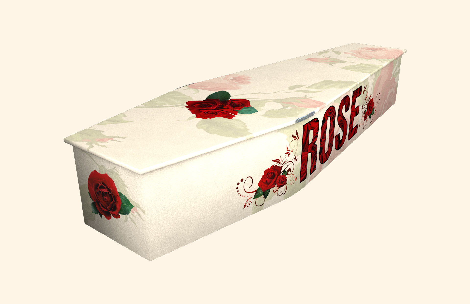 My Sweetheart design on a traditional coffin