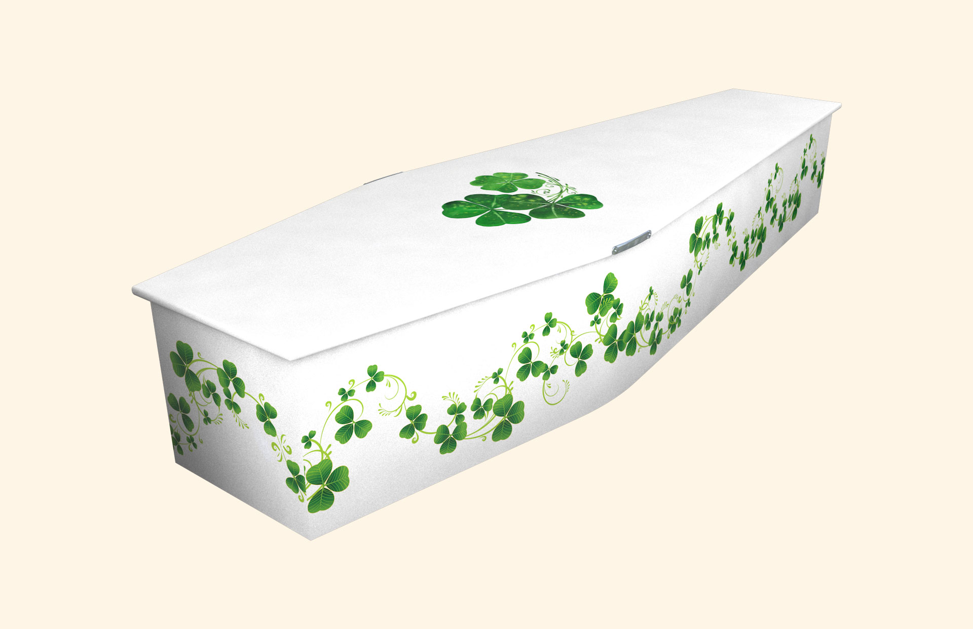 Clover design on a traditional coffin