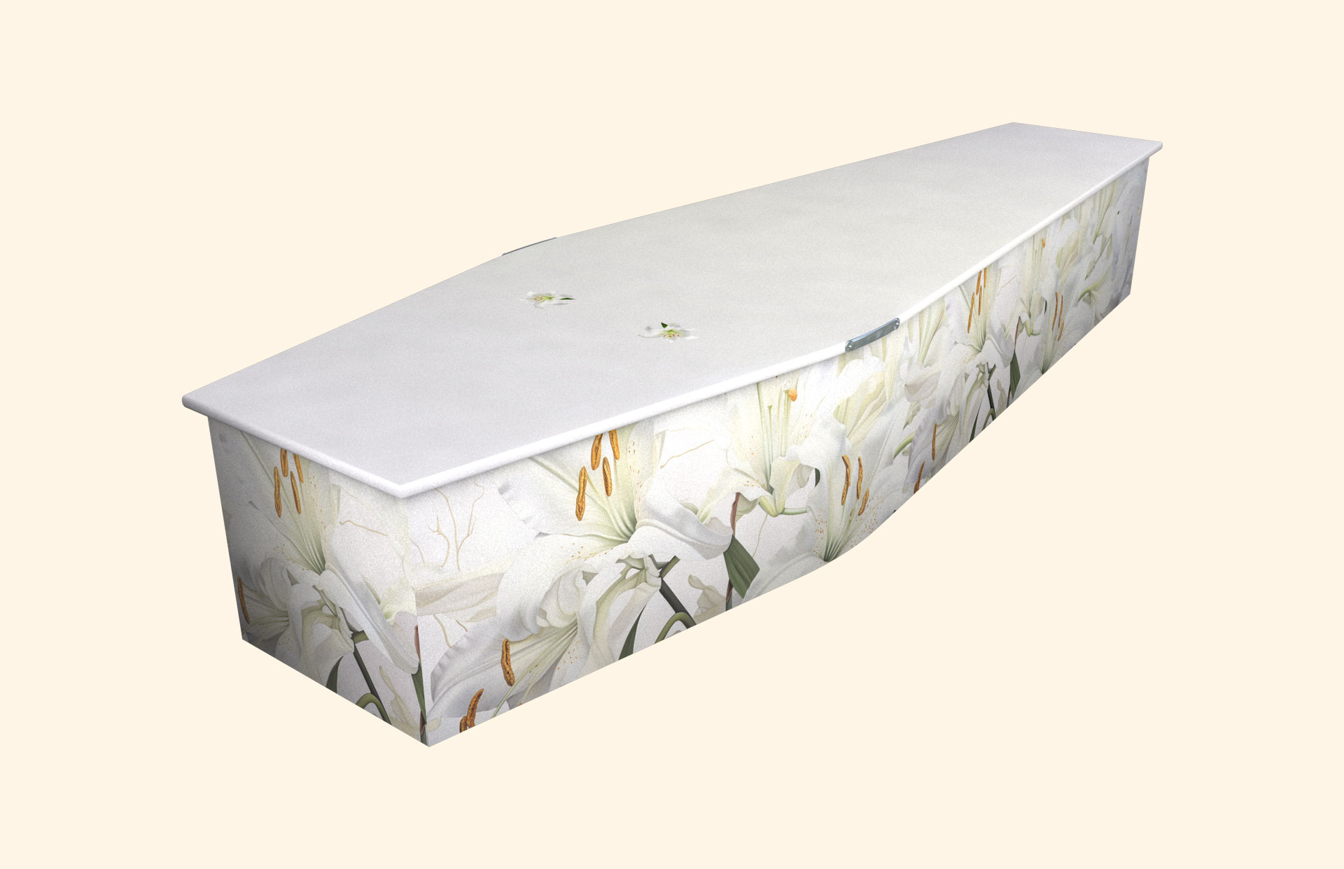 Dainty Blooms design on a traditional coffin