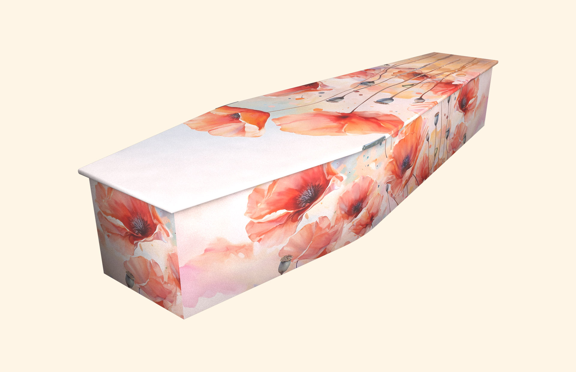 Dear Thelma design on a traditional coffin