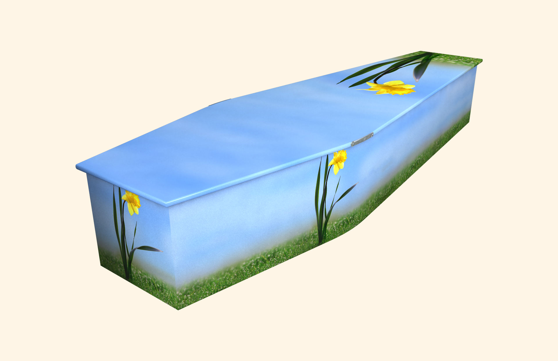 You are the Only One design on a traditional coffin