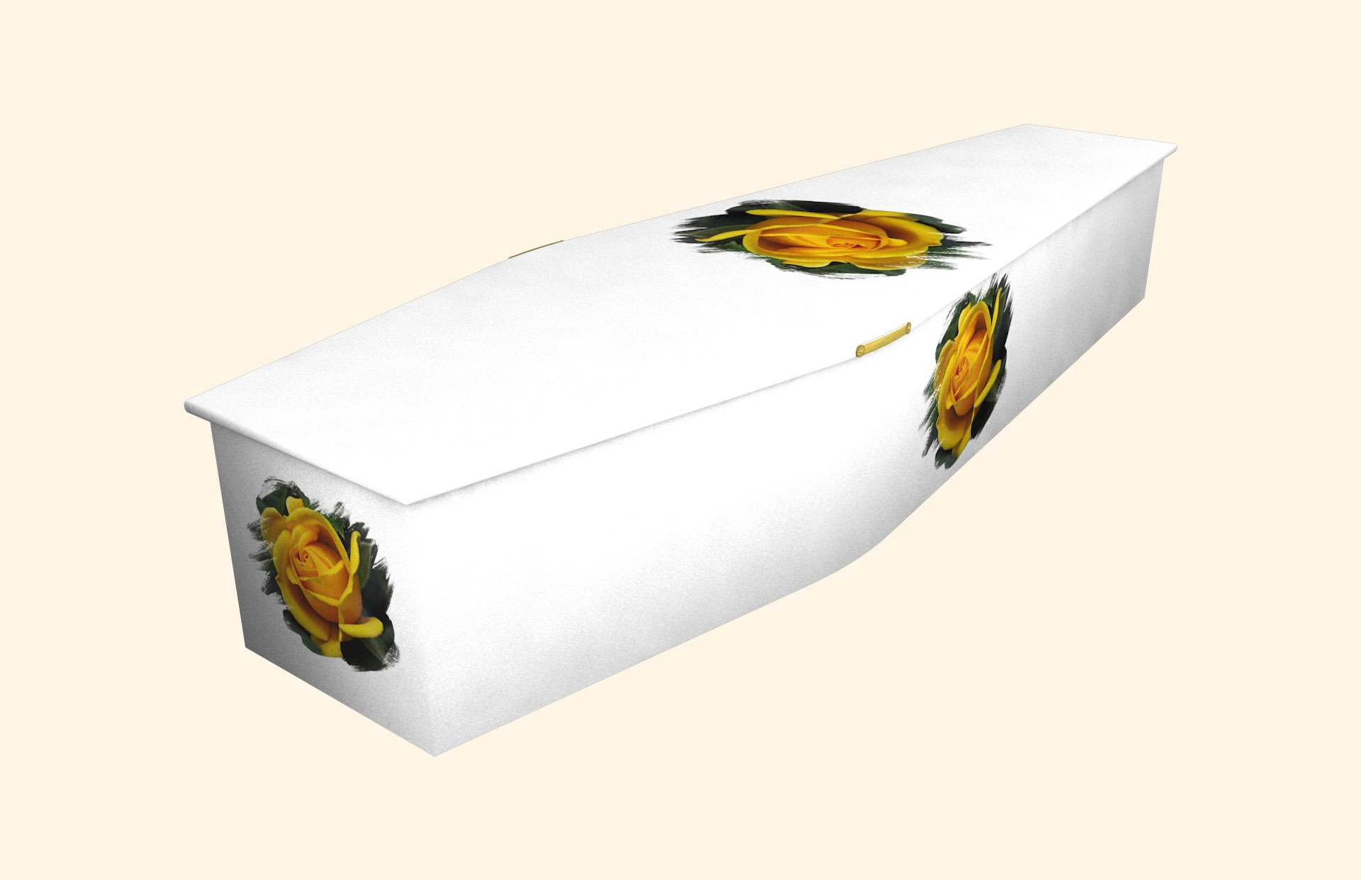 Joy design on a traditional coffin