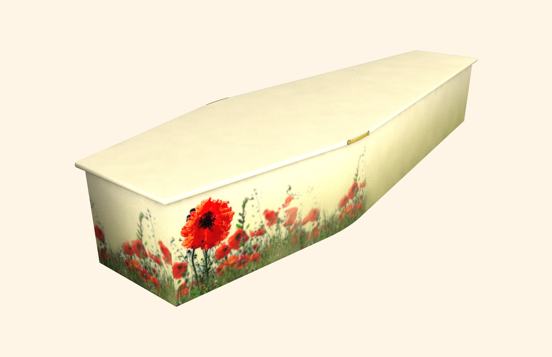 Perfect Poppy design on a traditional coffin
