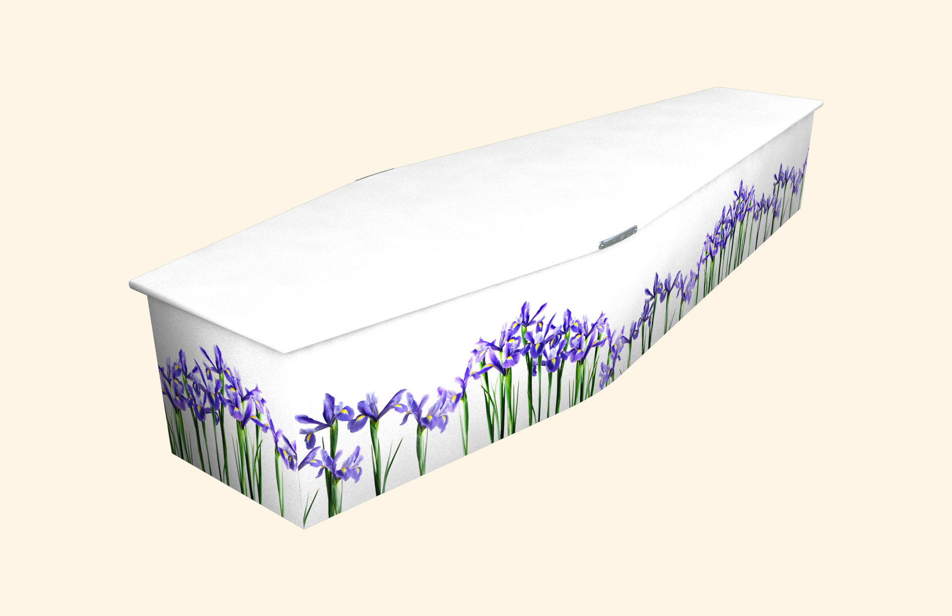 Iris design on a traditional coffin
