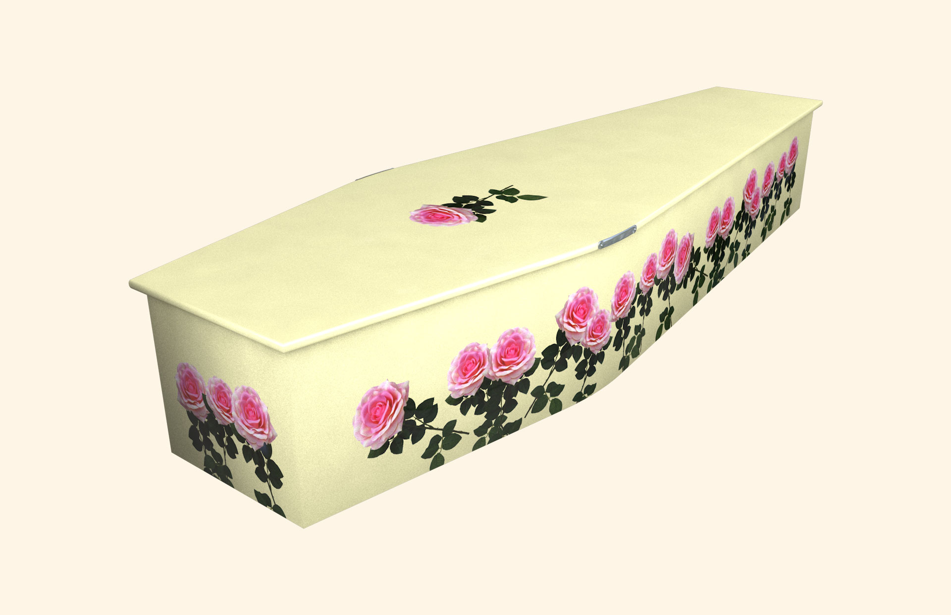 My Love design on a traditional coffin