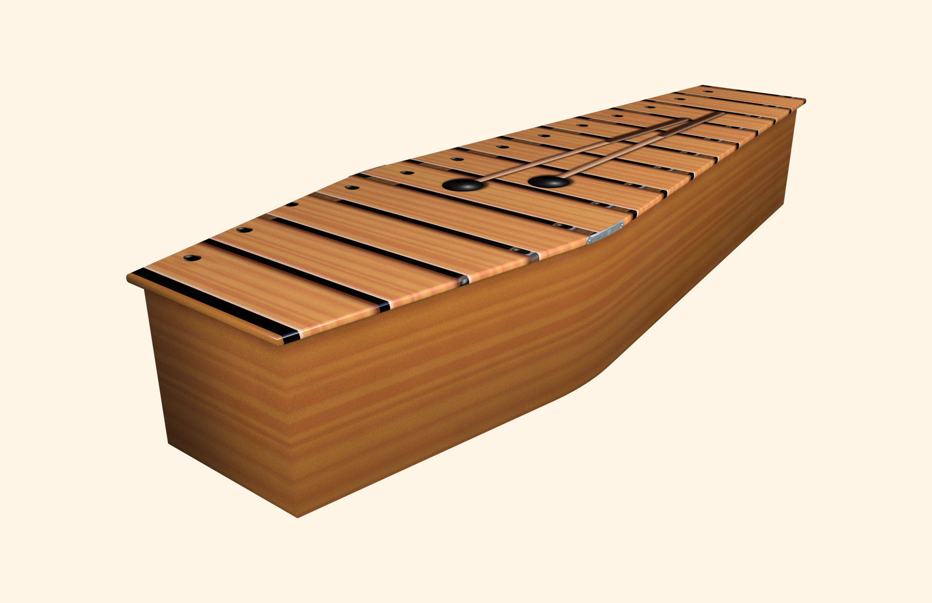 Music Man design on a traditional coffin