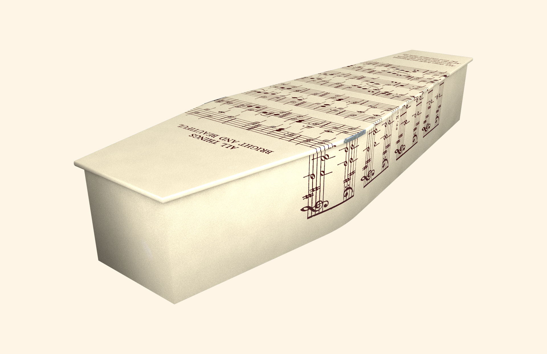 Bright And Beautiful design on a traditional coffin