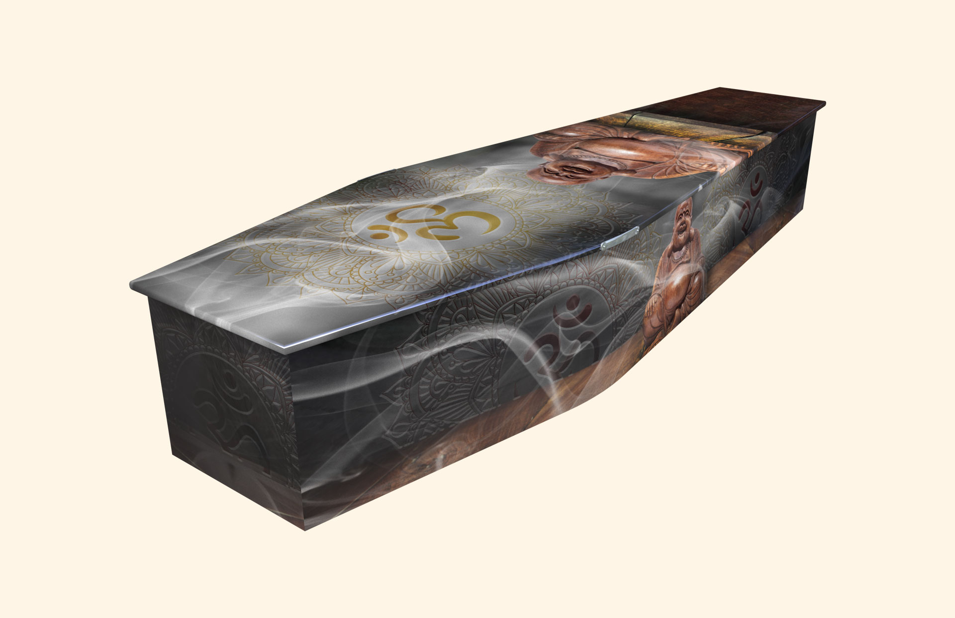Buddha design on a traditional coffin