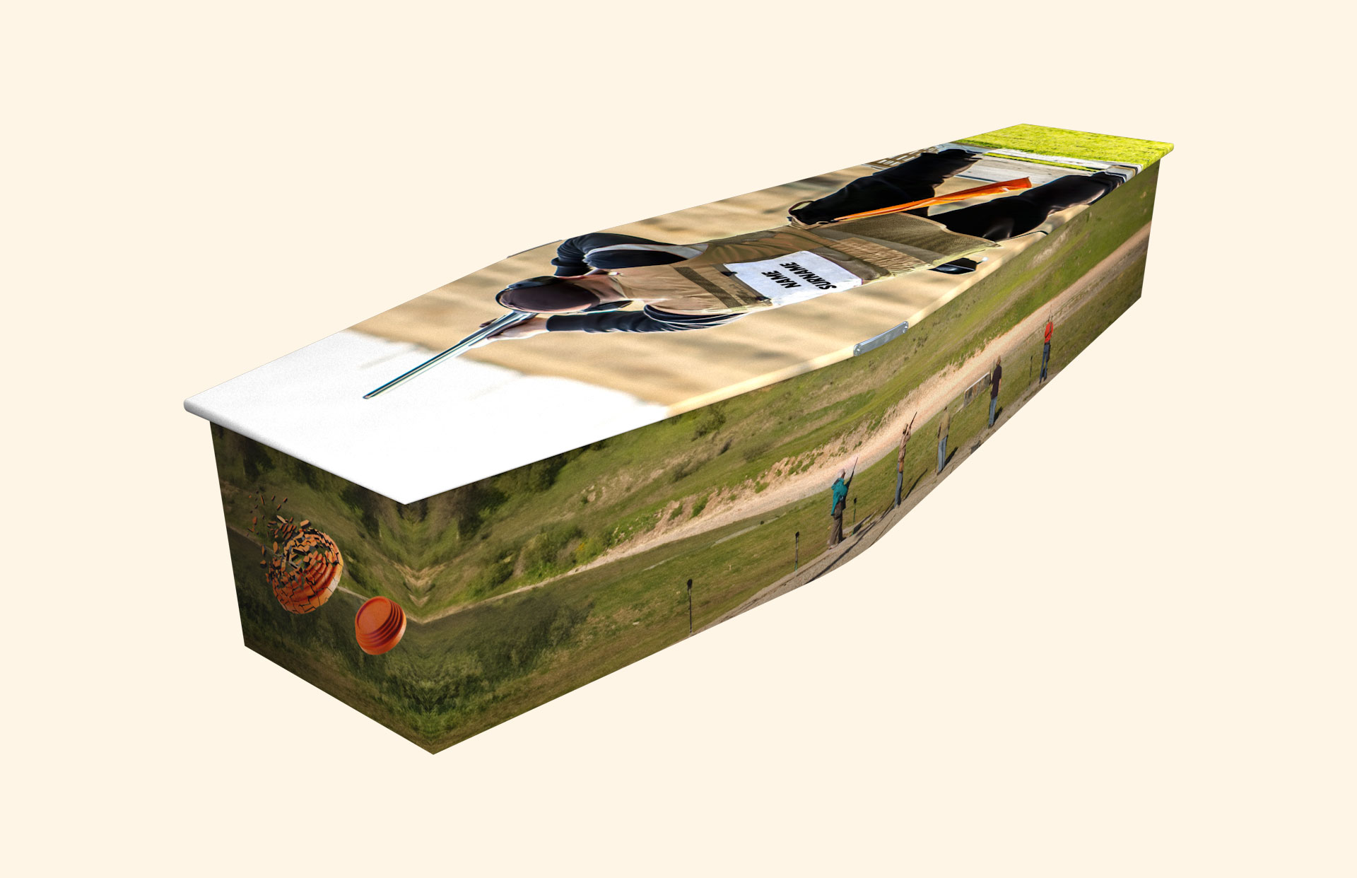 Good Shot design on a traditional coffin