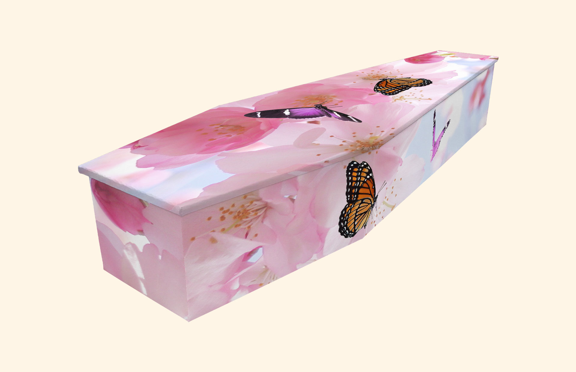 Grace design on a cardboard coffin