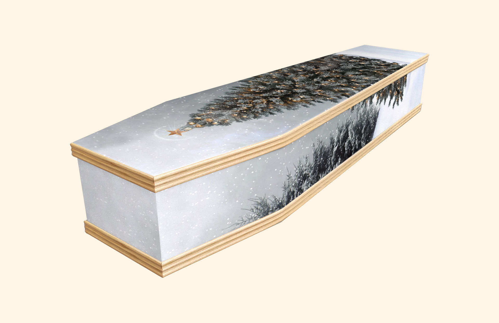Christmas Tree design on a classic coffin