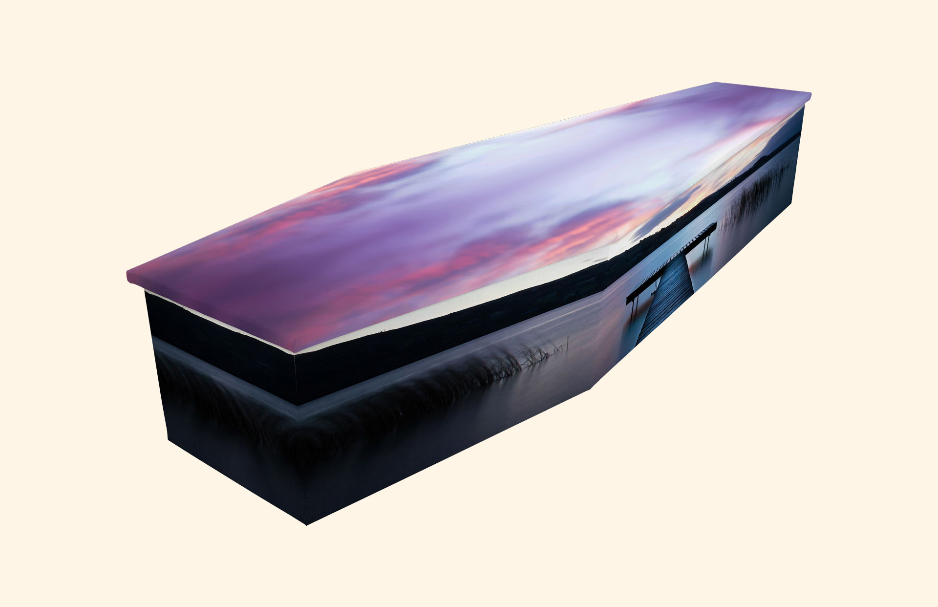 Reflect design on a cardboard coffin