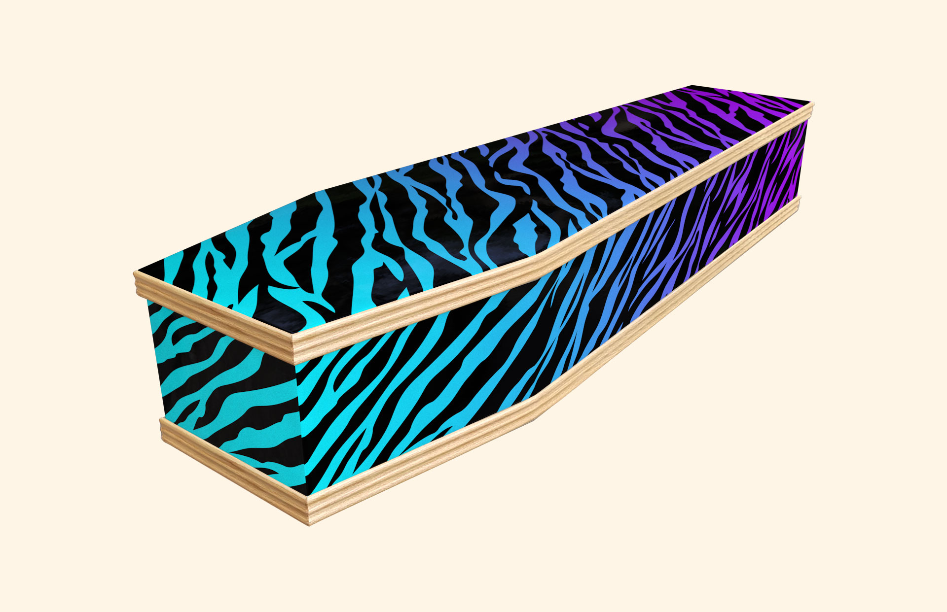 Ribbon Inspiration design on a classic coffin