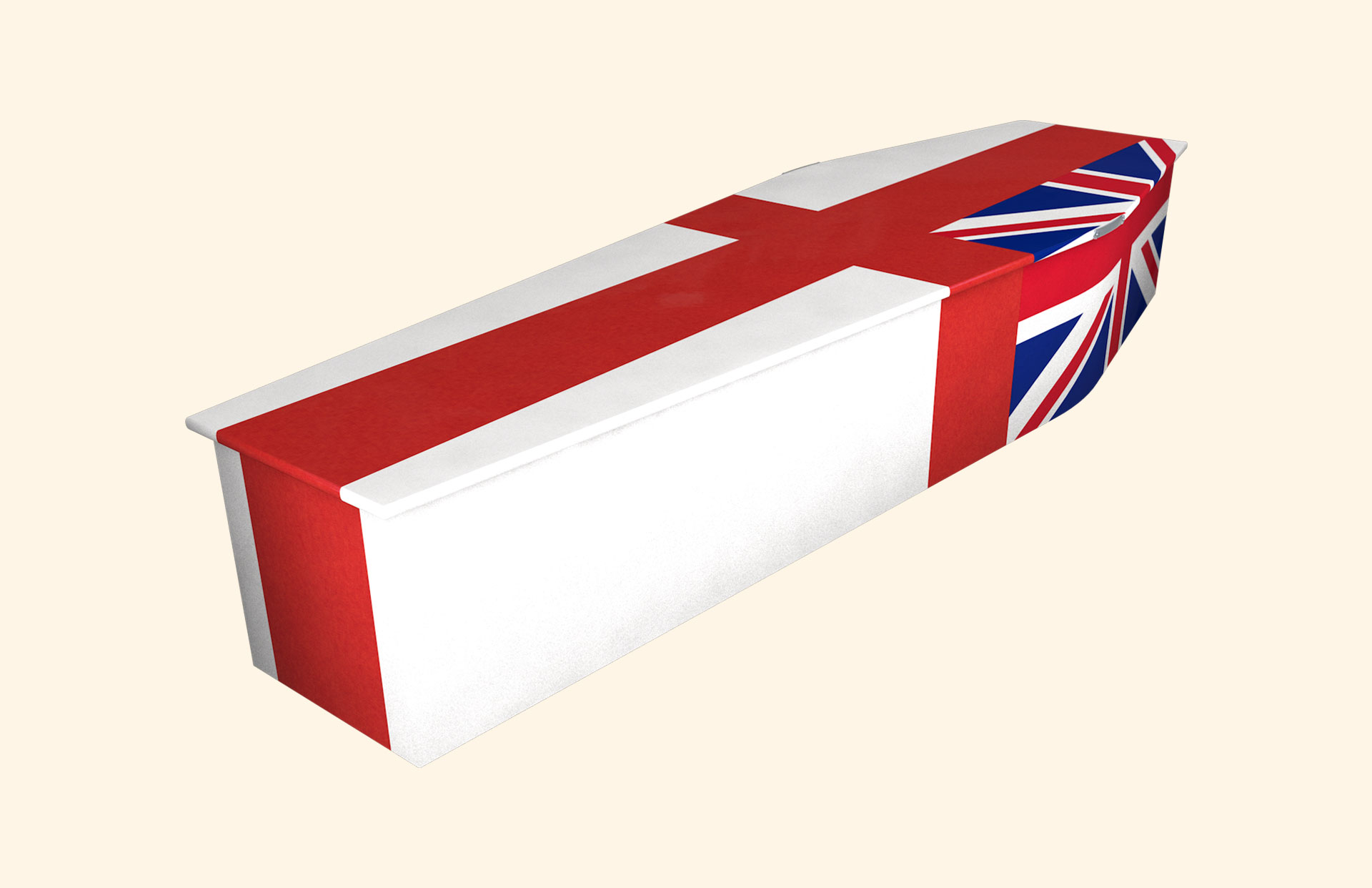 Ensign Flag design on a traditional coffin foot end view