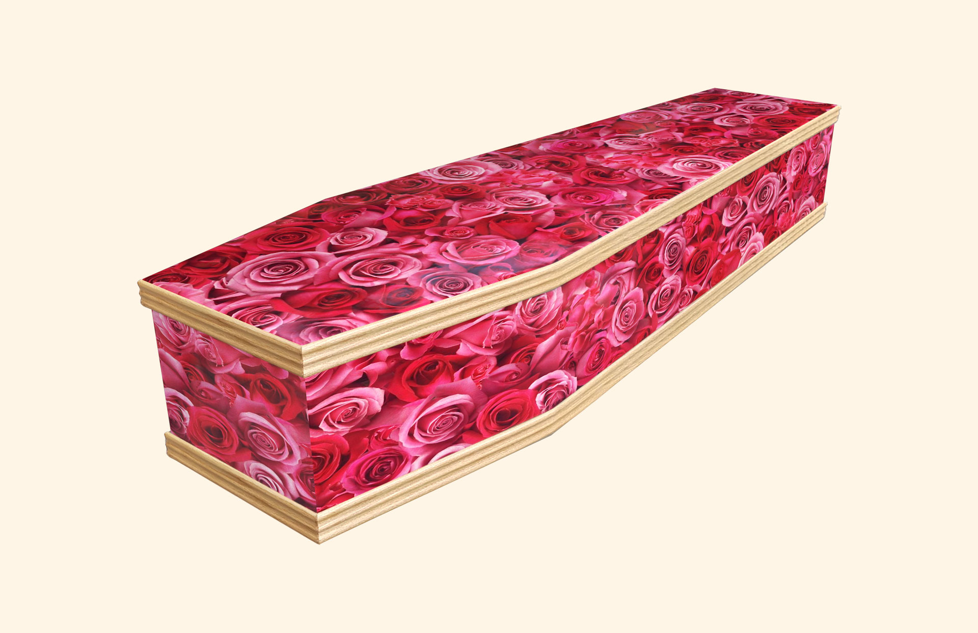 Roseanna design on a classic coffin