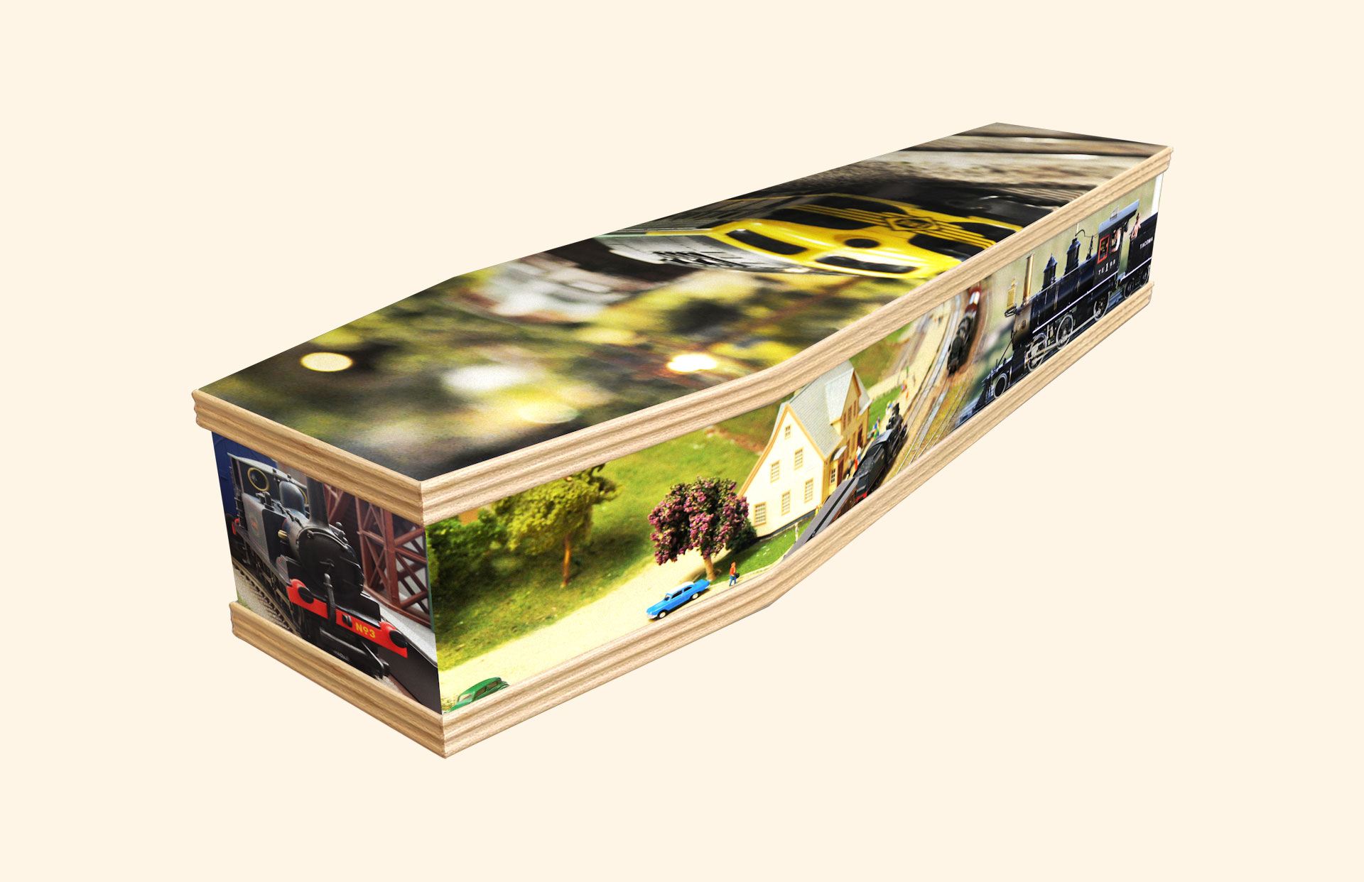 00 Gauge design on a classic coffin