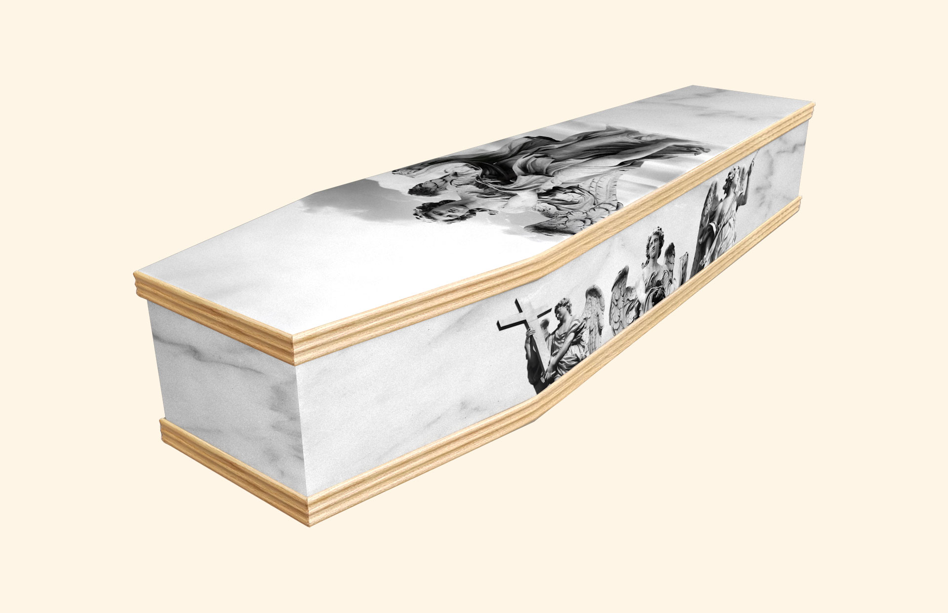 Gabriel design on a classic coffin
