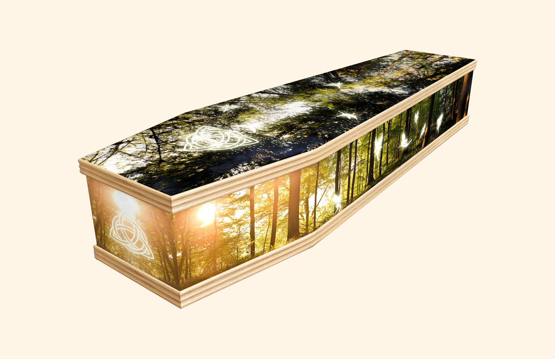 Celtic Dream design on a classic coffin