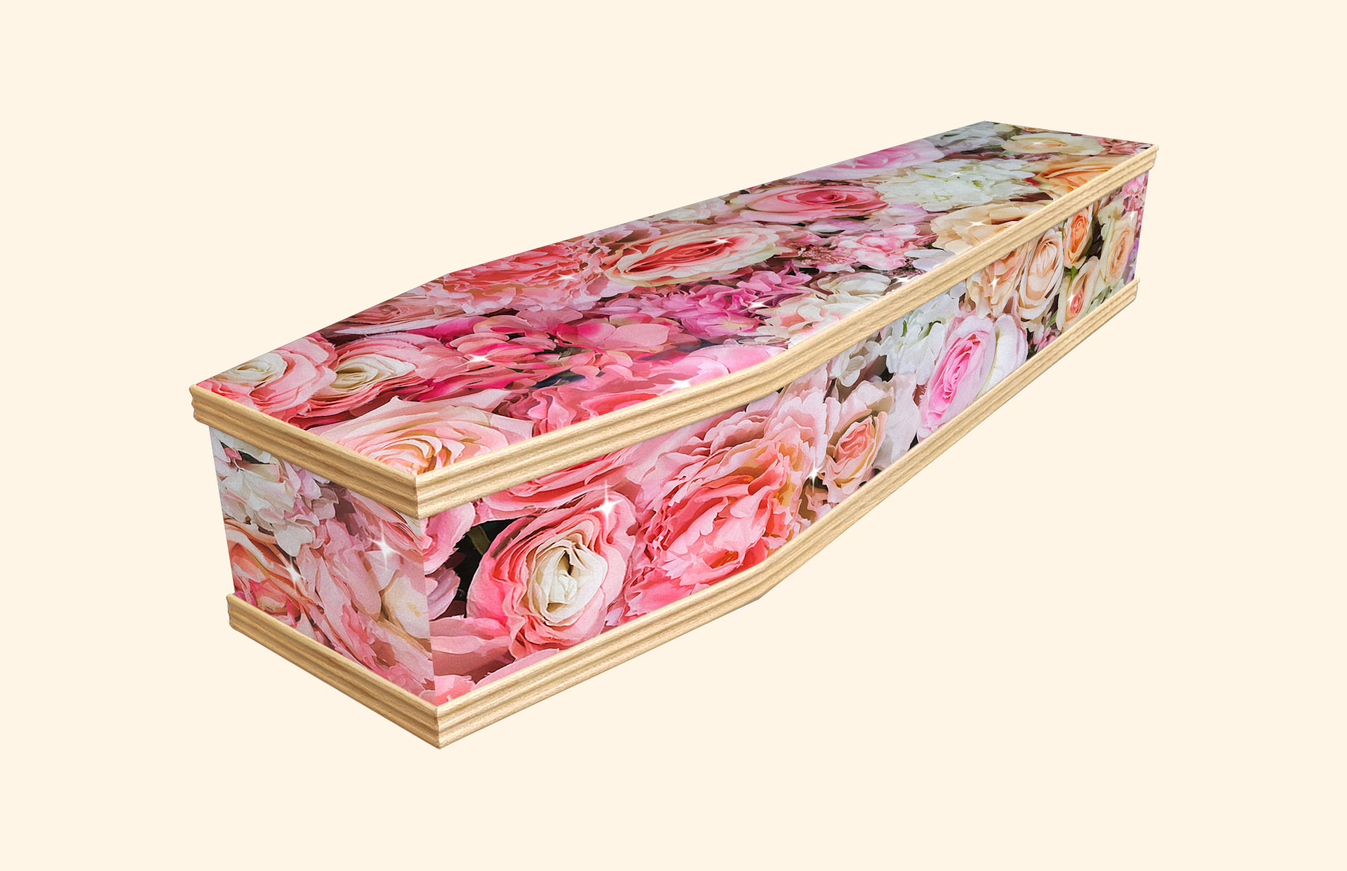Full Bloom design on a classic coffin