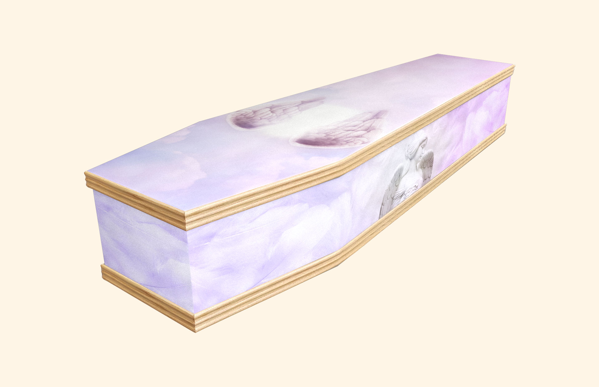 Sweet Angel design on a classic coffin