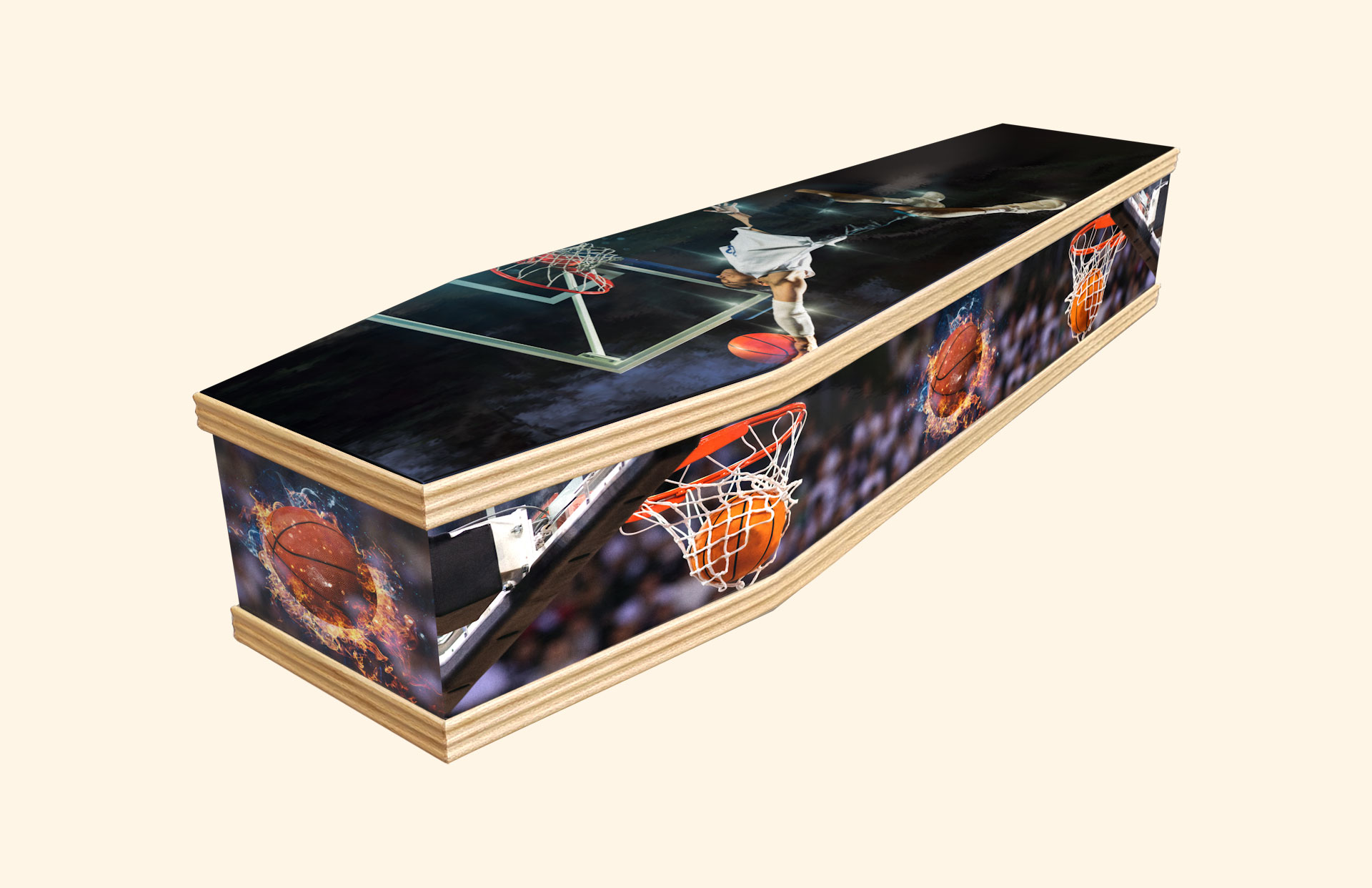 Slam Dunk design on a classic coffin