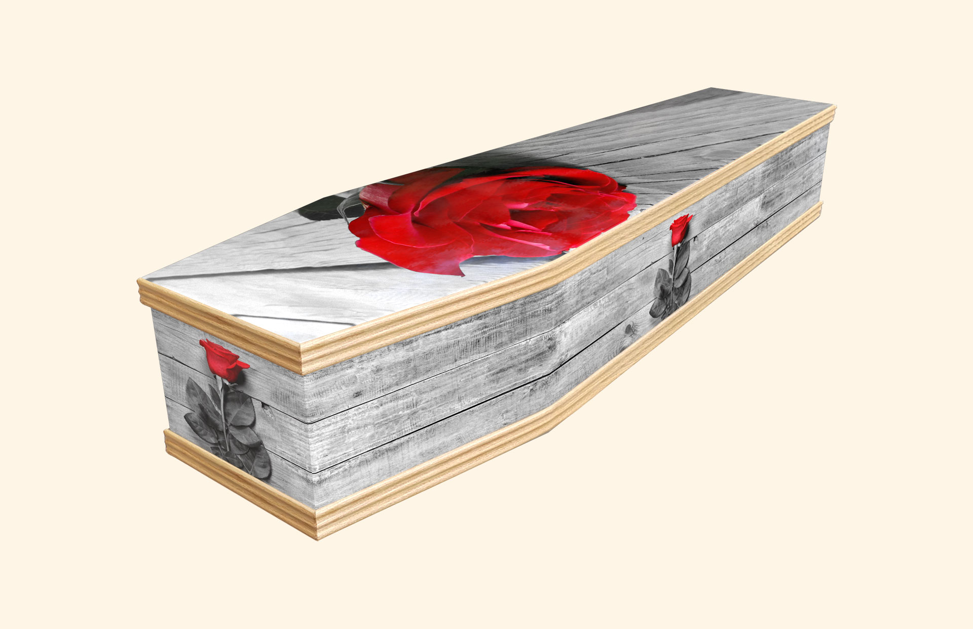 Pure Love design on a classic coffin