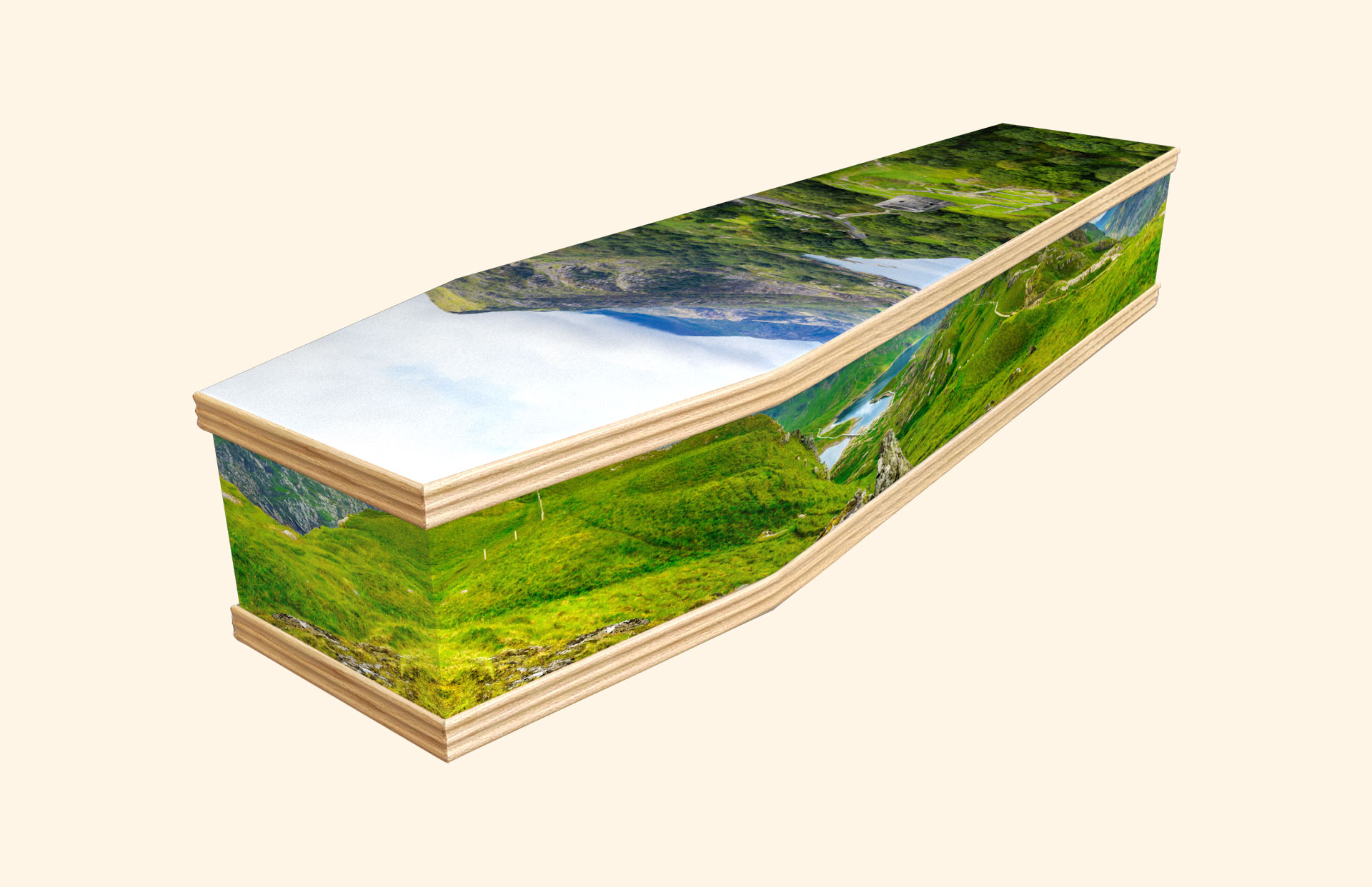 Eryri design on a classic coffin