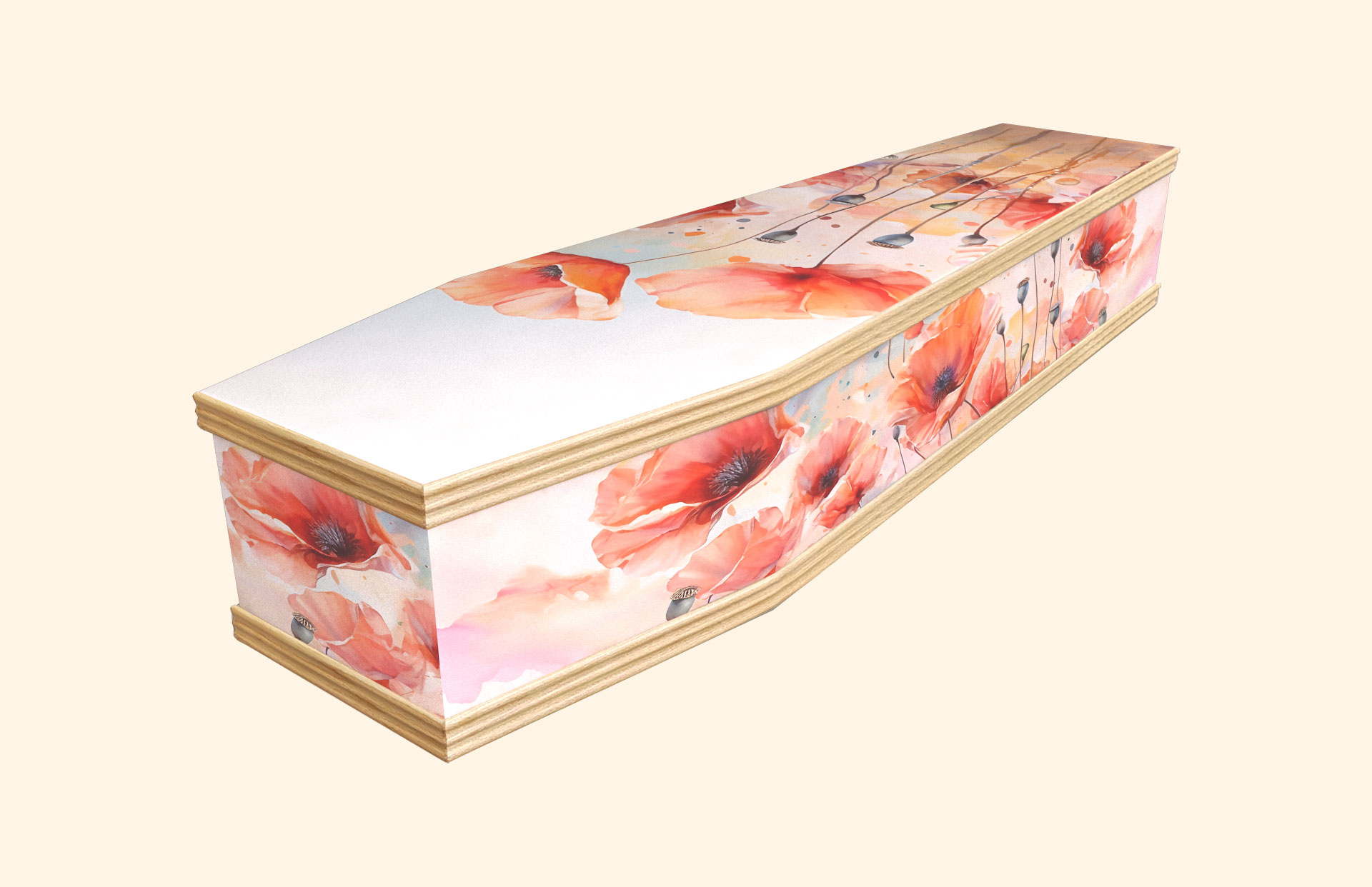 Dear Thelma design on a classic coffin