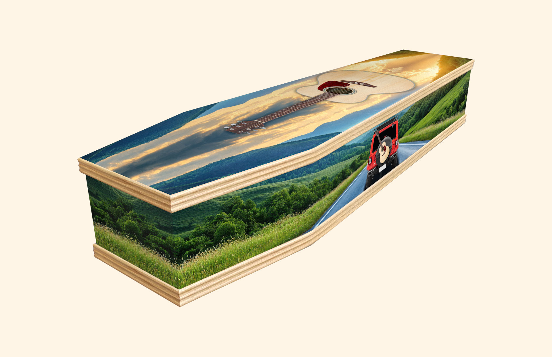 Got the Gig design on a classic coffin