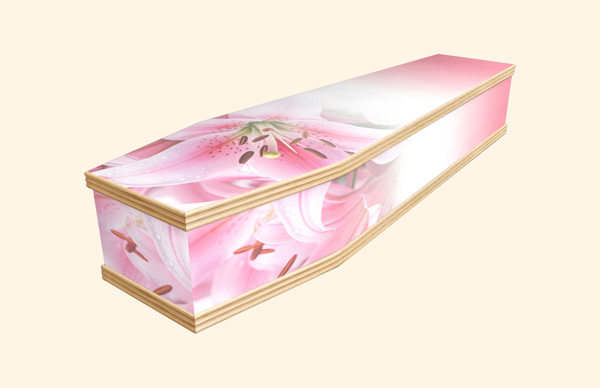 Lillian design on a classic coffin