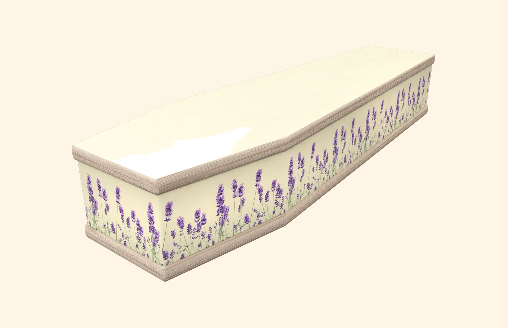 Lavender and Cream Classic coffin