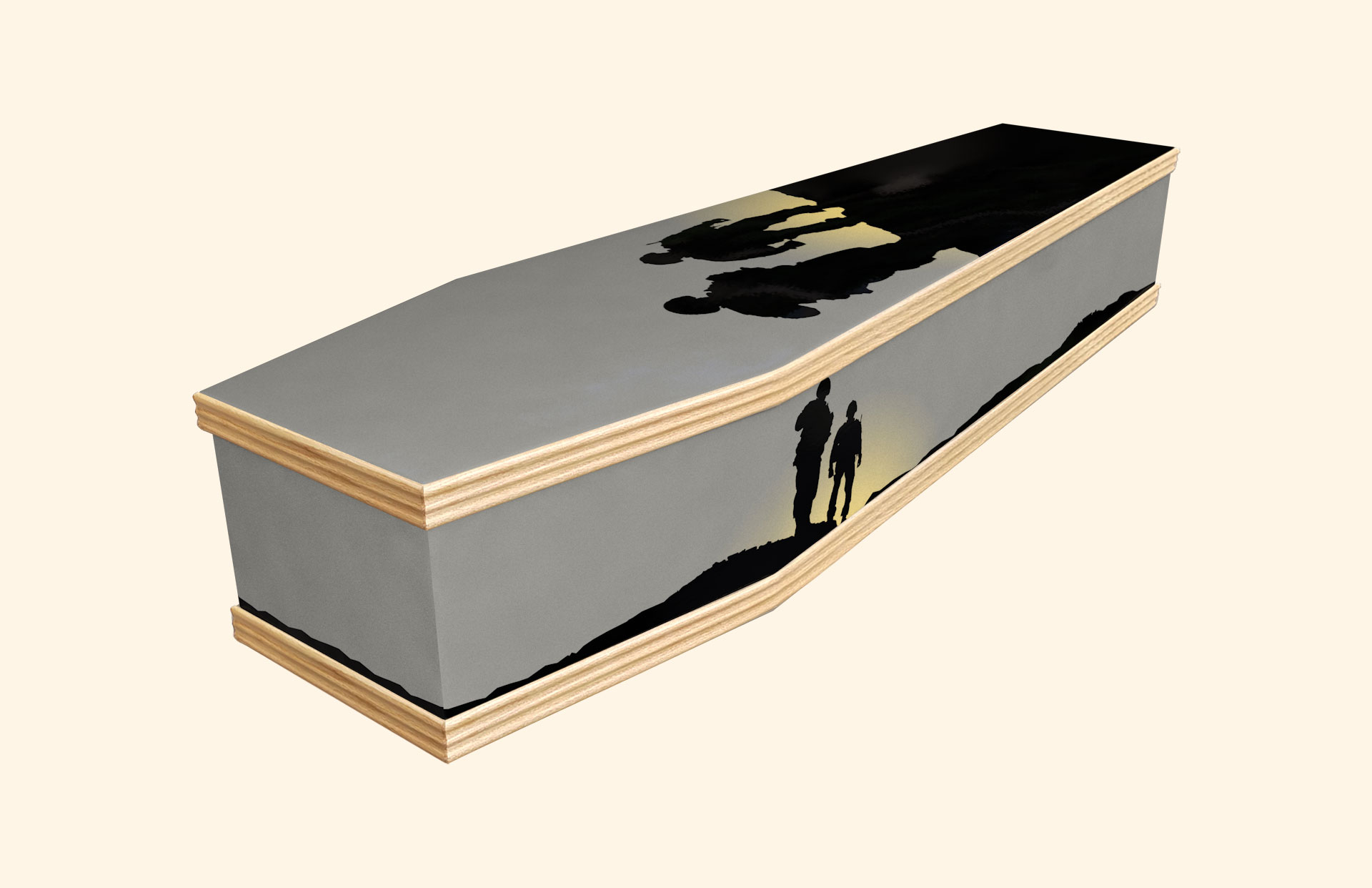 Going Home design on a classic coffin
