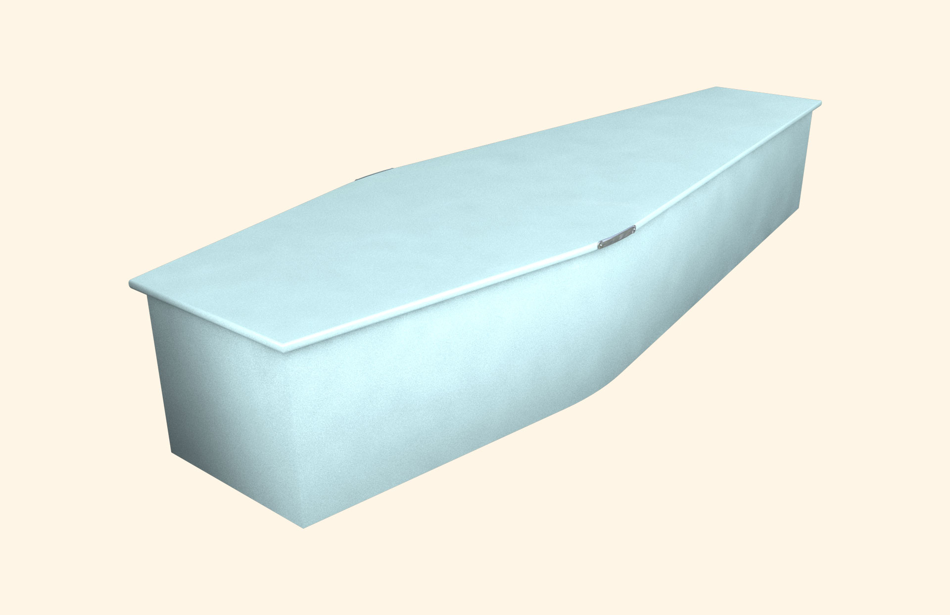 Solid Colour Crayola Pale Blue design on a traditional coffin