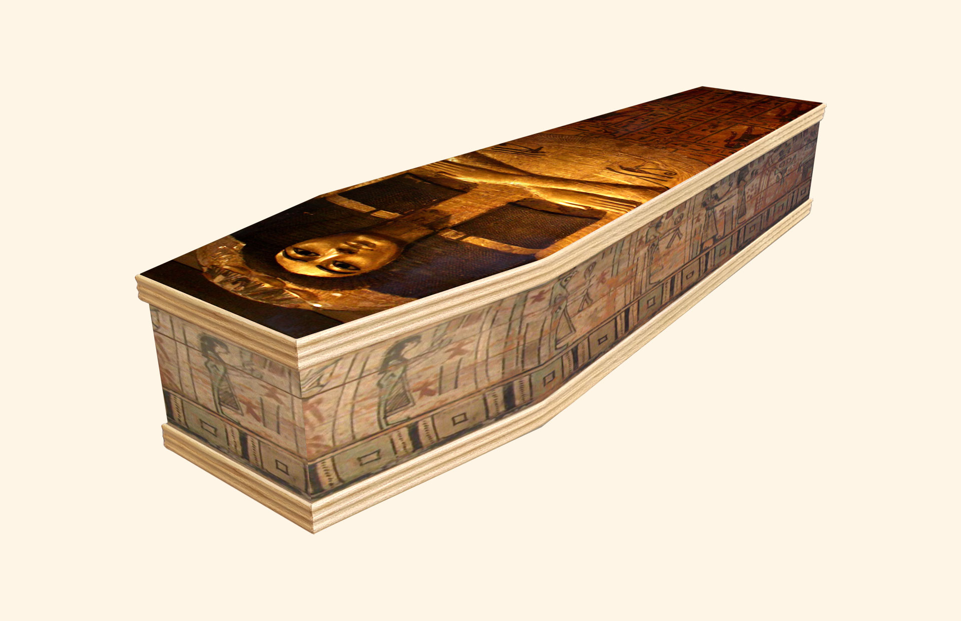Cleopatra design on a classic coffin