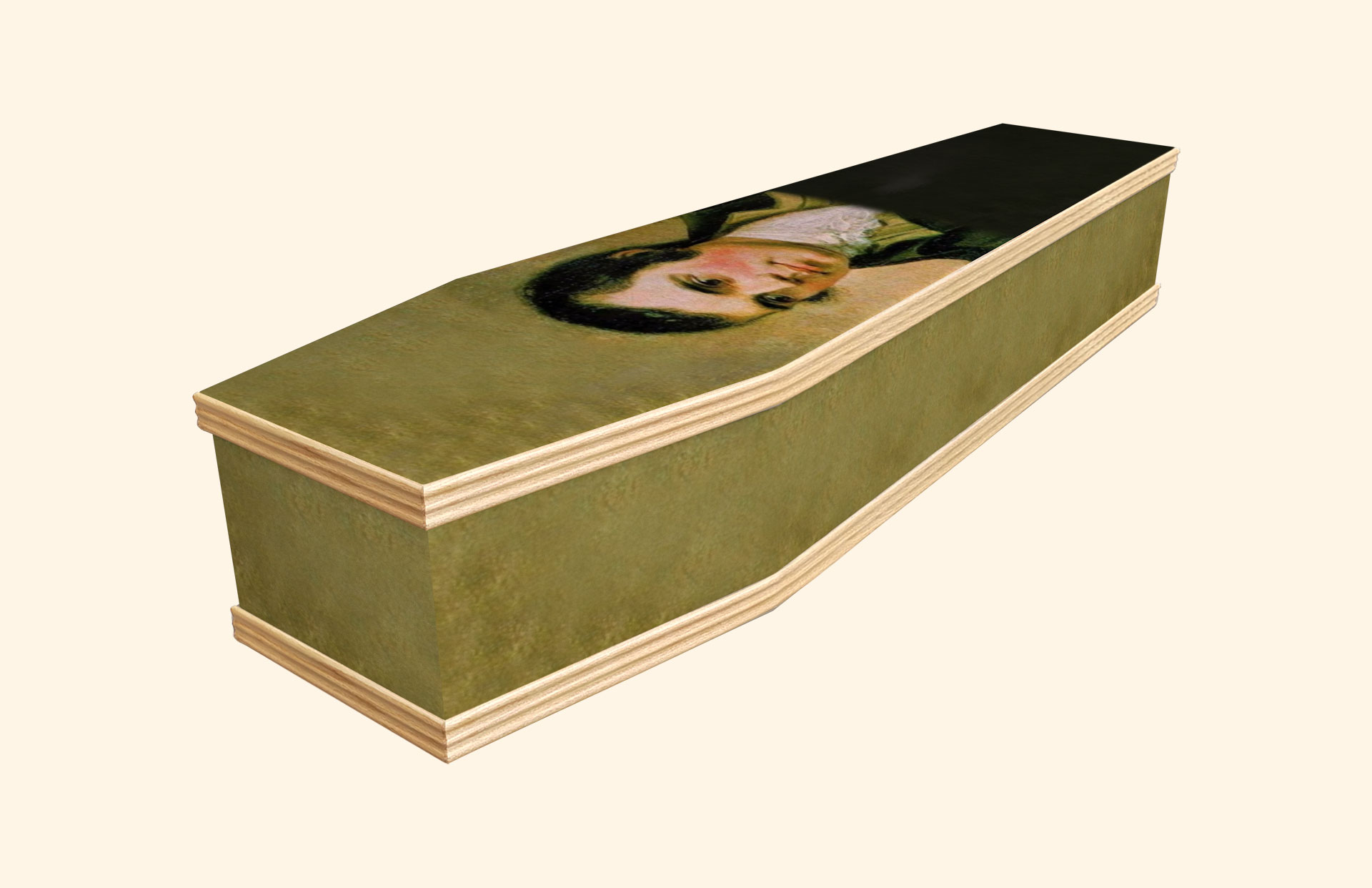 Robert Burns design on a classic coffin