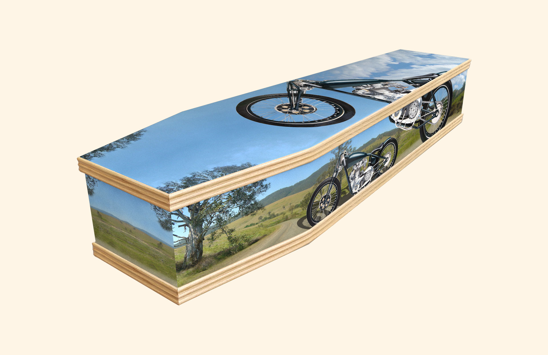 Pride and Joy design on a classic coffin