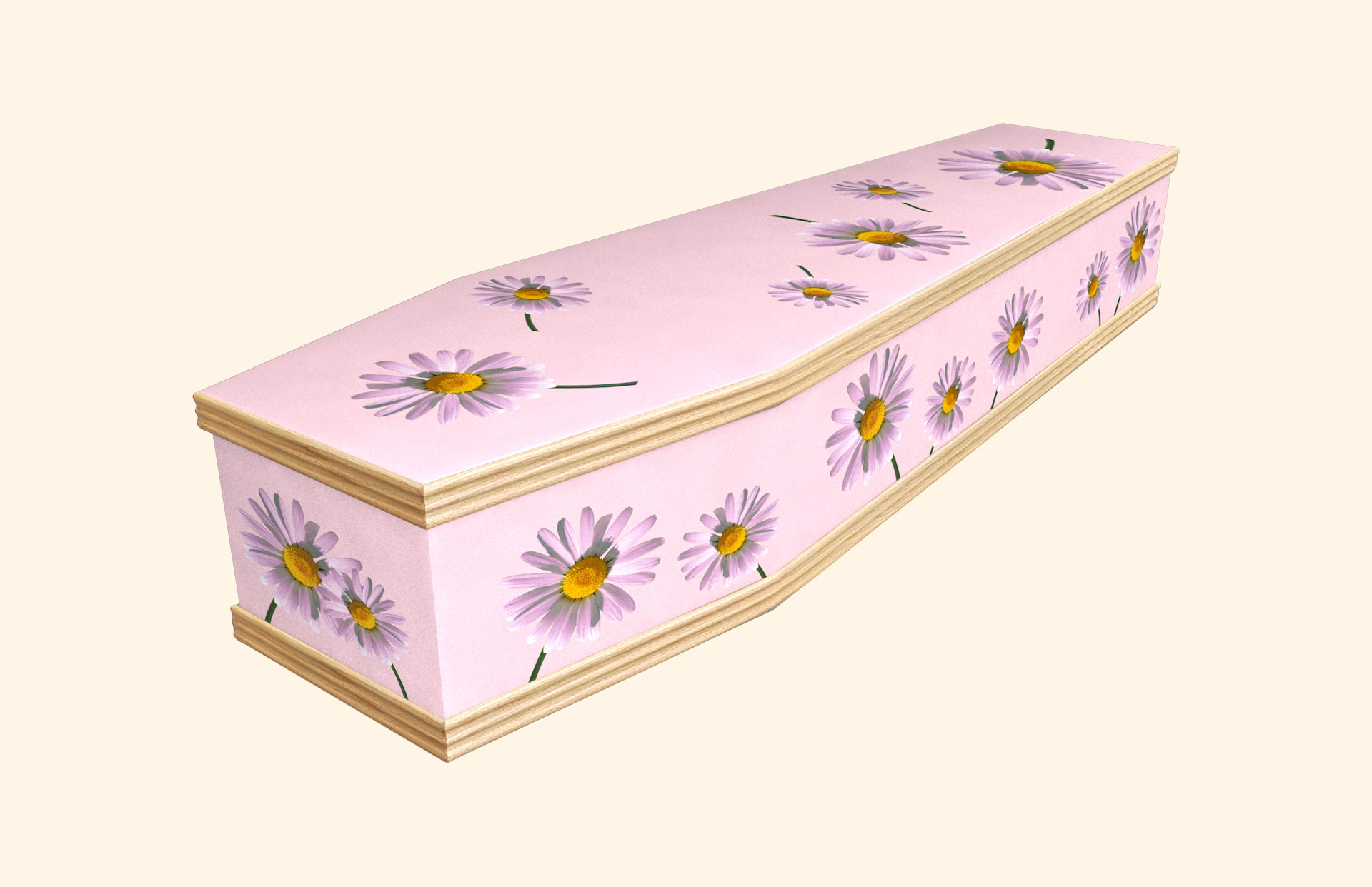 Summer design on a classic coffin