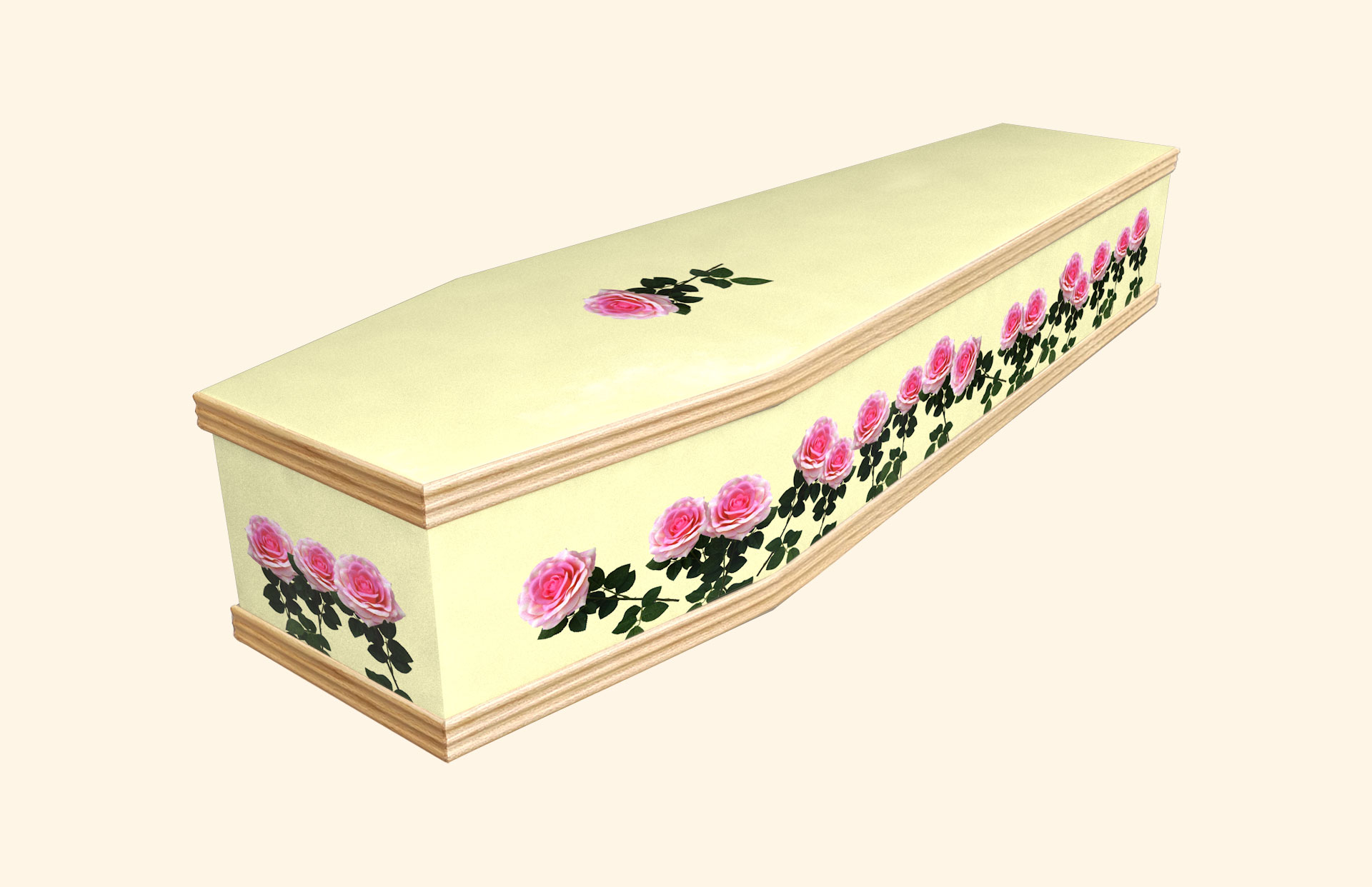 My Love design on a classic coffin