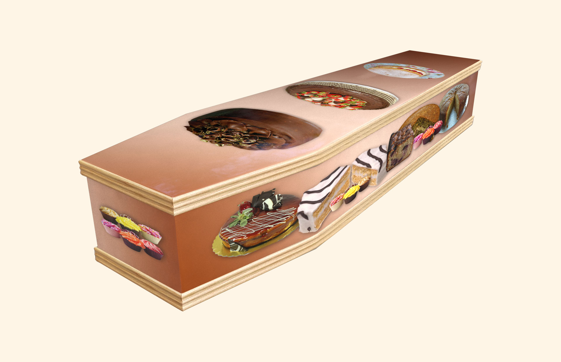 Yummy design on a classic coffin