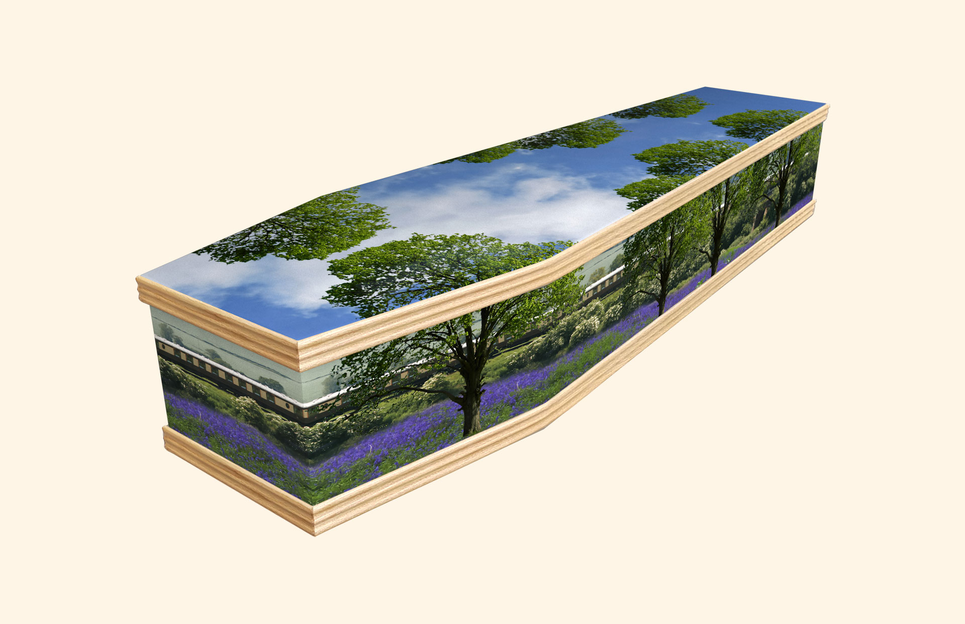 The Orient design on a classic coffin