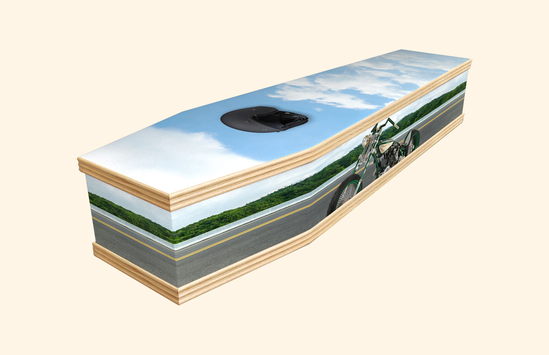 My Dream Machine design on a classic coffin