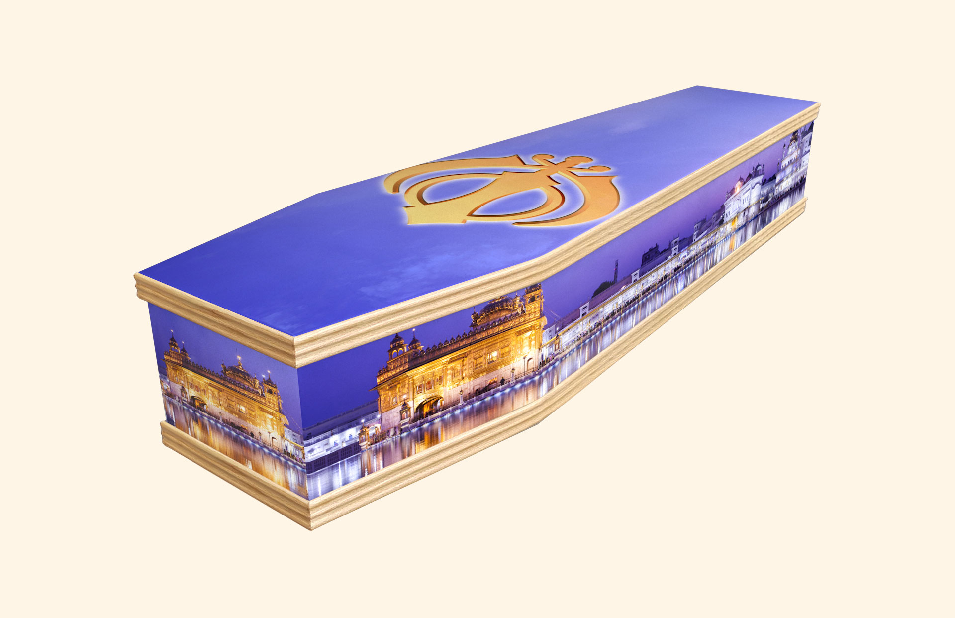 Sikh design on a classic coffin