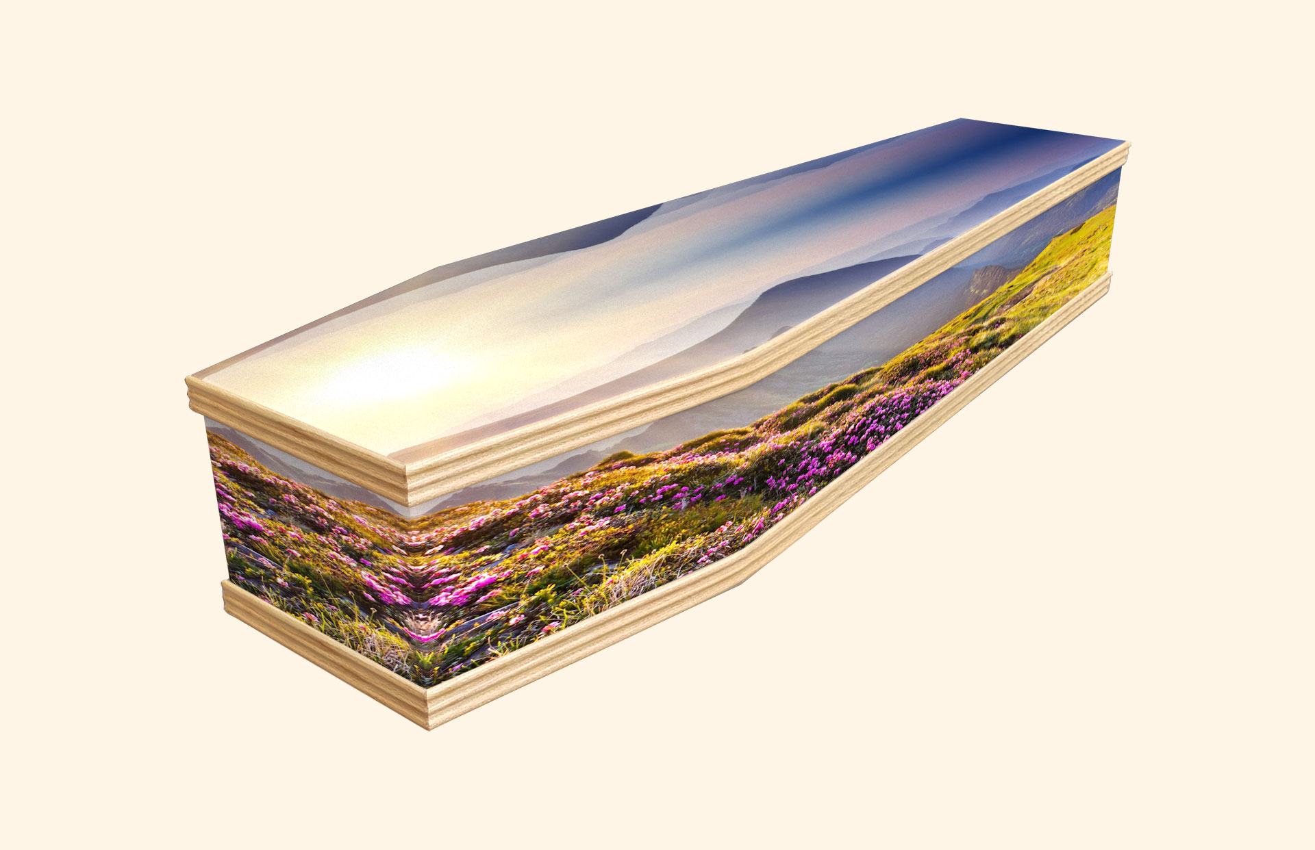 Heather design on a classic coffin