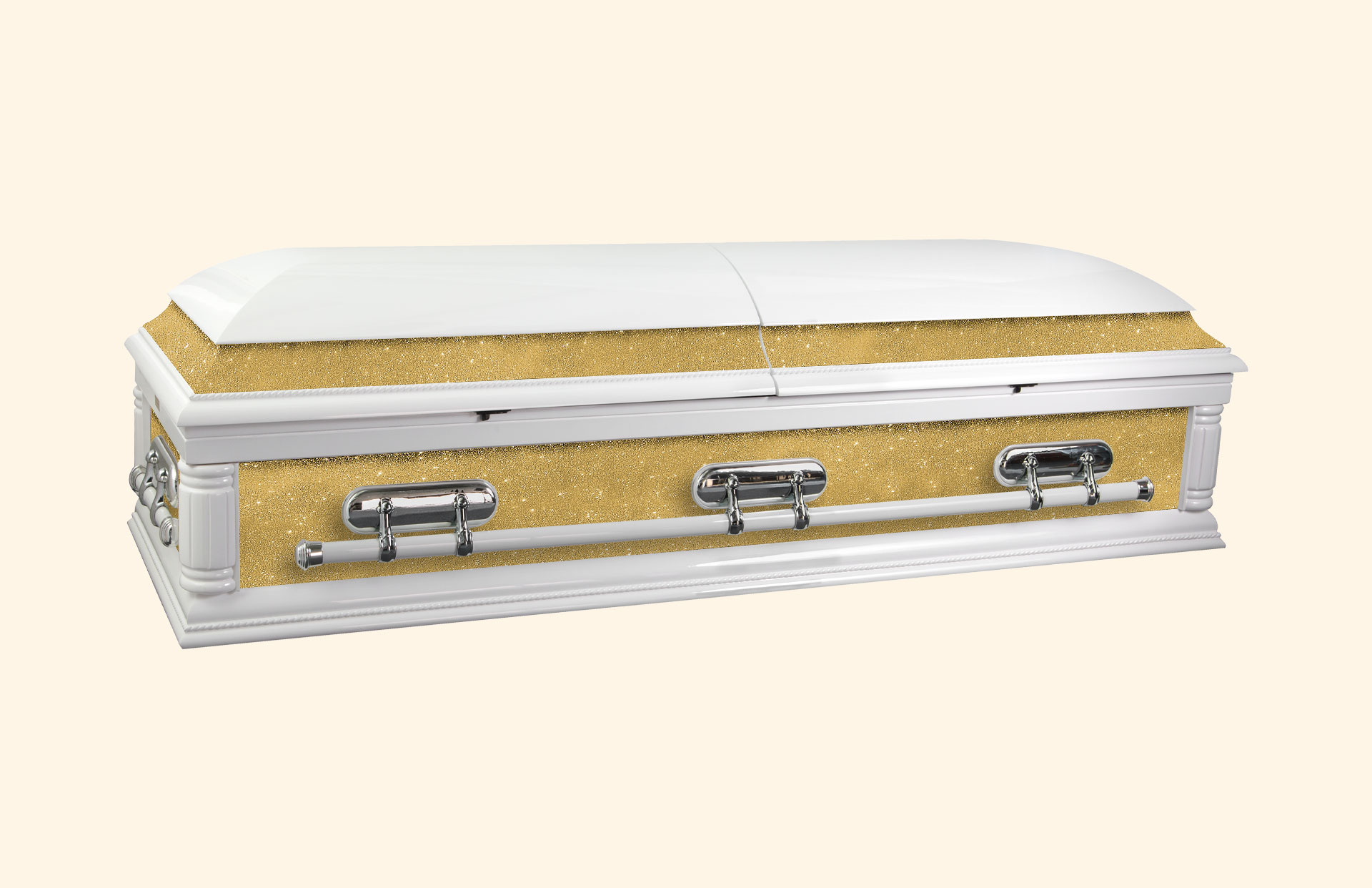 Purity American Casket with gold glitter